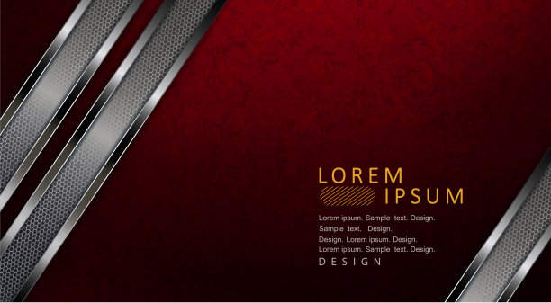 带有红色大理石效果和金属条纹的黑色纹理设计图片下载