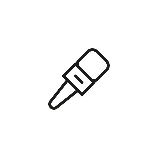 简约麦克风线条图标图片下载