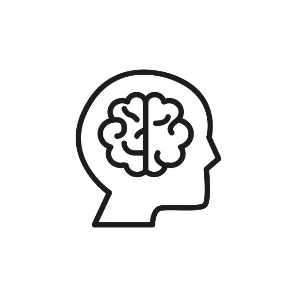 简单的脑线图标。图片下载