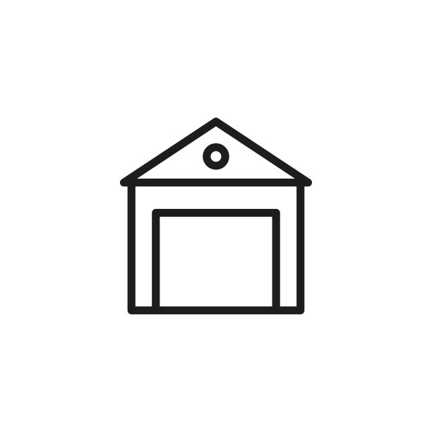 简单的仓库线图标。图片下载