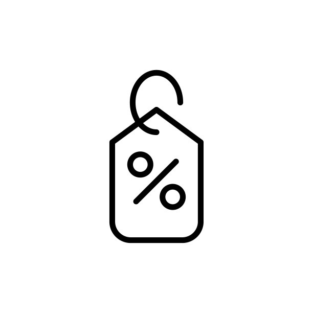 简约价格标签线性图标图片下载