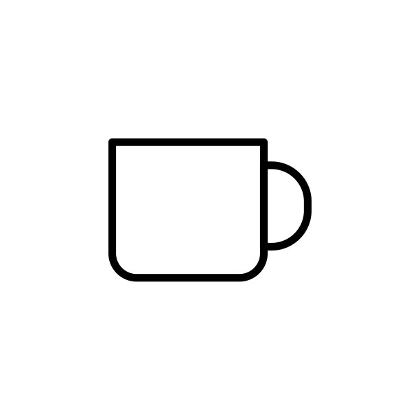 简约杯子线条图标图片下载