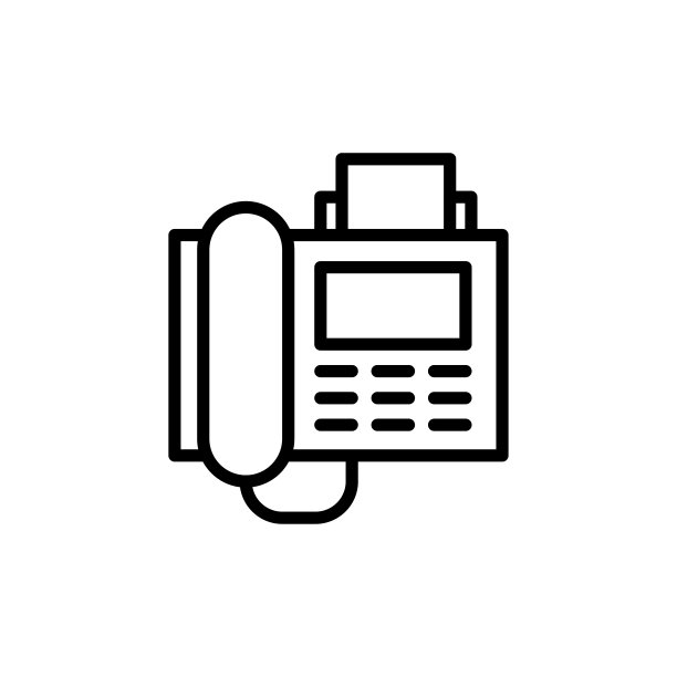 简单的传真线路图标。图片下载