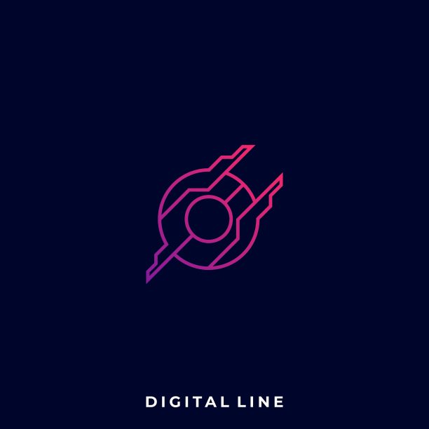 圆技术插图矢量模板图片下载