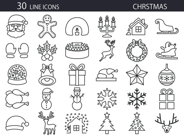 圣诞节图标设置图片下载