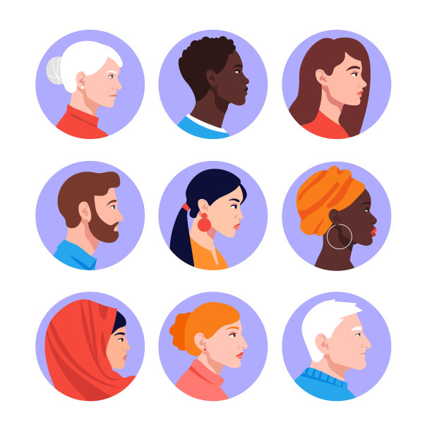 人物侧脸头像合集图片下载