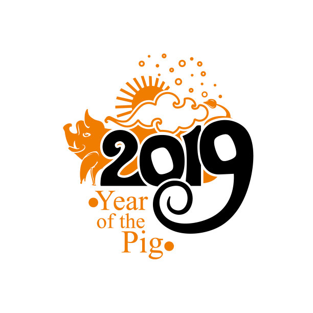 中国的生肖是猪年。2019年春节快乐。图片下载