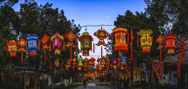 中国古典园林新年。图片下载