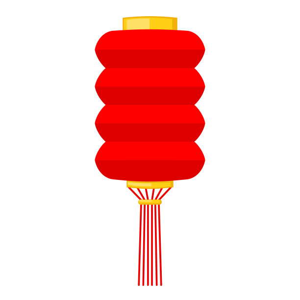 卡通红色中国纸灯笼图片下载