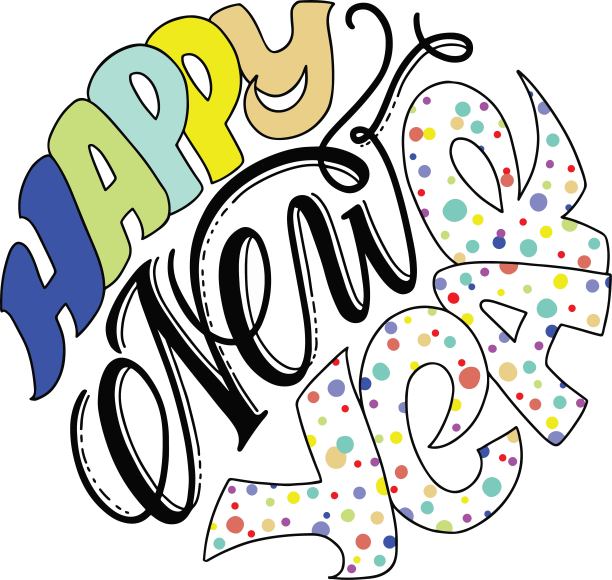 有趣的新年贺卡彩纸图片下载