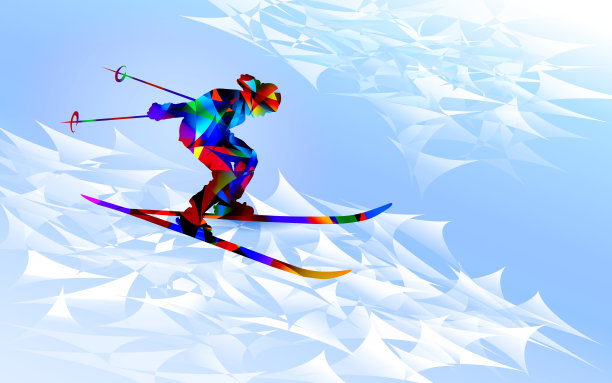 极限运动滑雪背景图片下载