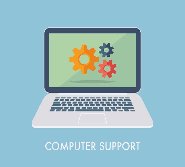 电脑支持图标。电脑科技图标。图片下载