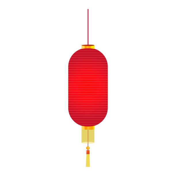 中国的灯笼，孤立在白色的背景上图片下载