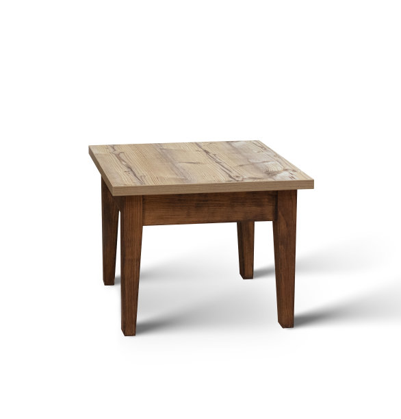 灰色亚麻扶手椅与枕头和咖啡桌隔离在白色背景图片下载