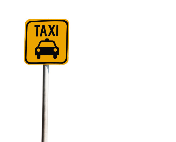 出租车停车标志与背景分开图片下载