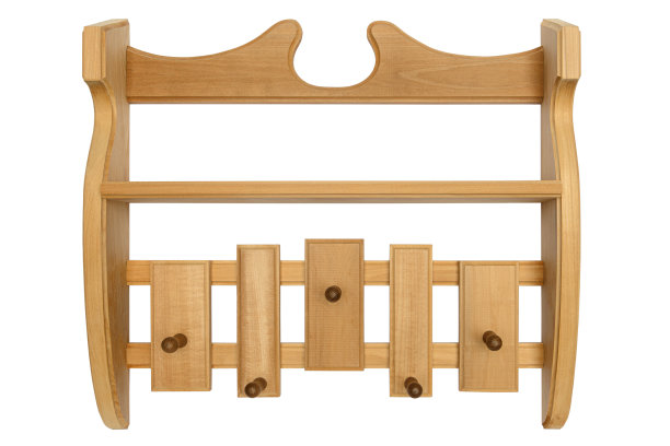 有衣架的架子，用来挂木头做的衣服图片下载