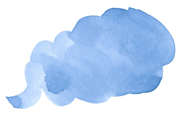 水彩浅蓝色背景与清楚的边界和离婚。水彩笔刷污渍。与复制空间的文本。图片下载