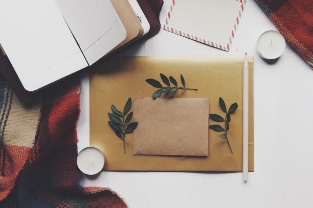 翻开书和树叶，明信片，秋天回家安慰图片下载