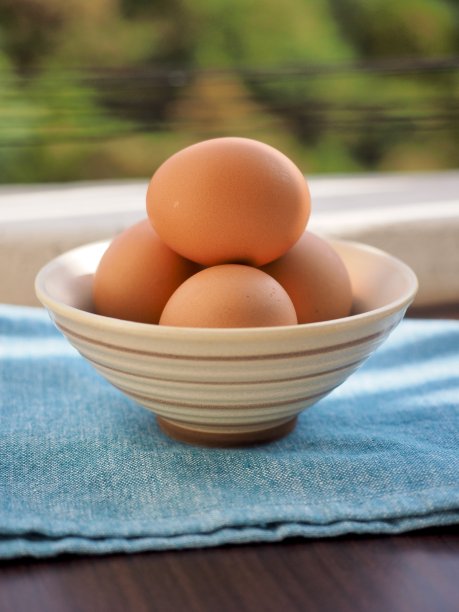瓷碗里的新鲜鸡蛋图片下载