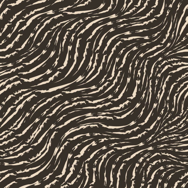 无缝矢量模式的撕裂线在一个棕色的背景。衣服或窗帘用的棕色底纹上的米色斜线。图片下载