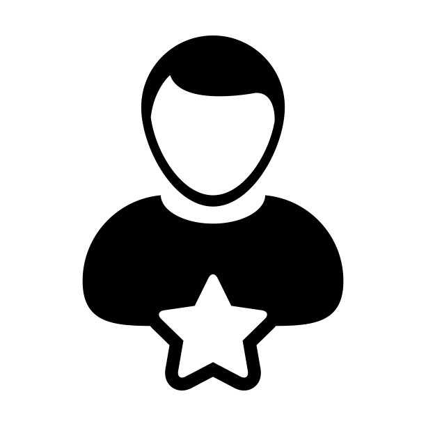 名人图标向量与明星男性用户个人资料头像符号为评级在一个字形象形图图片下载