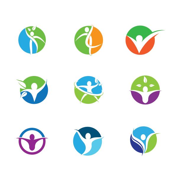 Wellnes符号向量图标图片下载