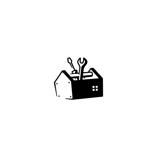 房屋维修工具箱矢量图标图片下载
