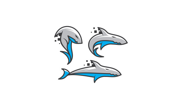 鲨鱼科技图标矢量图片下载