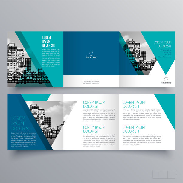 宣传册设计，宣传册模板，创意三折，趋势宣传册图片下载