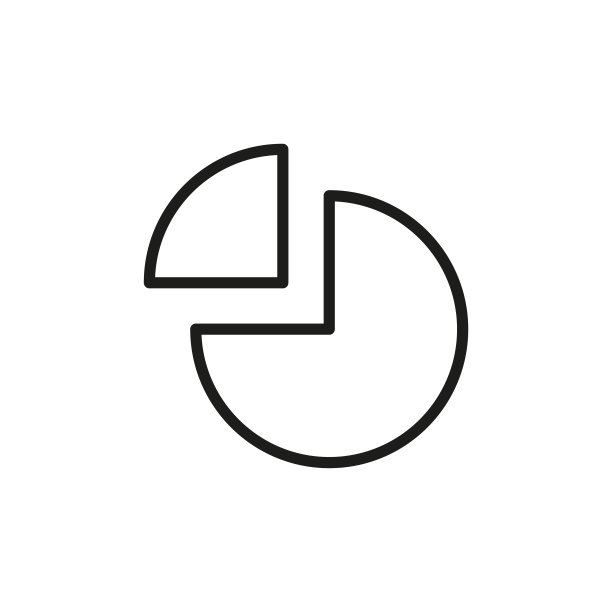 简约饼图线条图标图片下载