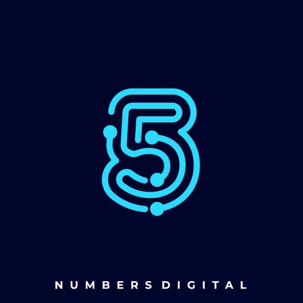 数字电路应用插图矢量模板图片下载