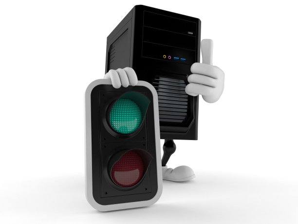 绿灯亮的电脑角色图片下载