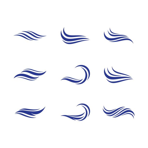 波浪符号矢量图标图片下载