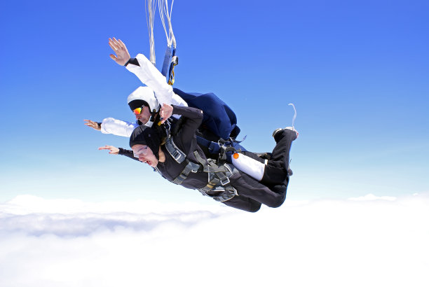 一前一后的跳伞吓到了图片下载