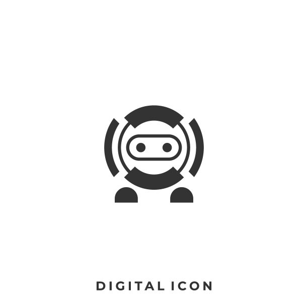 头部机器人插图矢量设计模板图片下载