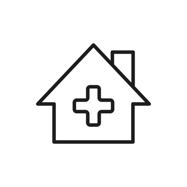 简单的医疗十字线条图标图片下载
