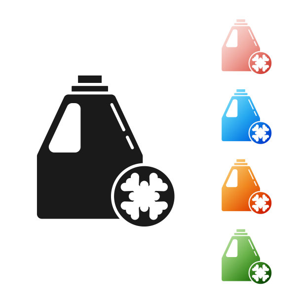 黑色防冻液罐矢量图标图片下载