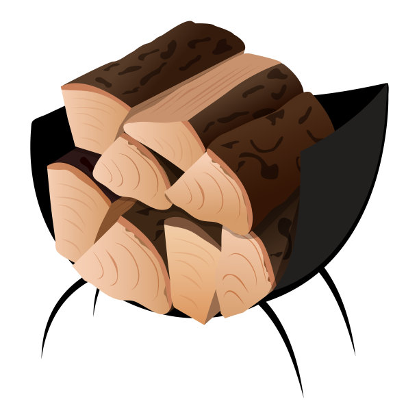 金属架上的柴火孤立在白色的背景上。平的风格。矢量插图。图片下载