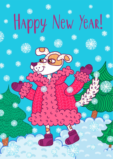 狗在冬天的背景图片下载