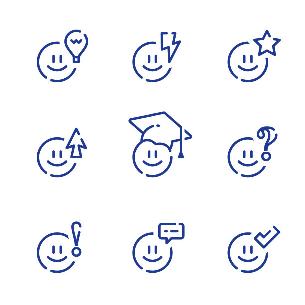 表情符号和教育，学前学习和准备，有趣的学习图片下载