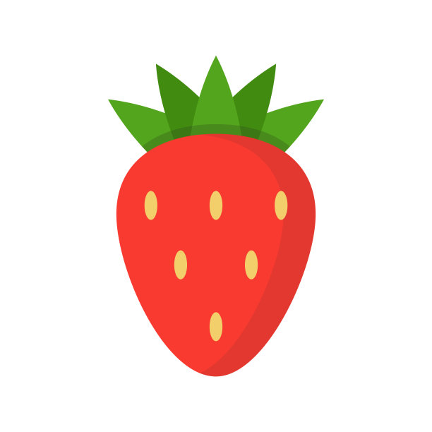 草莓图标。矢量插图。平面设计。图片下载