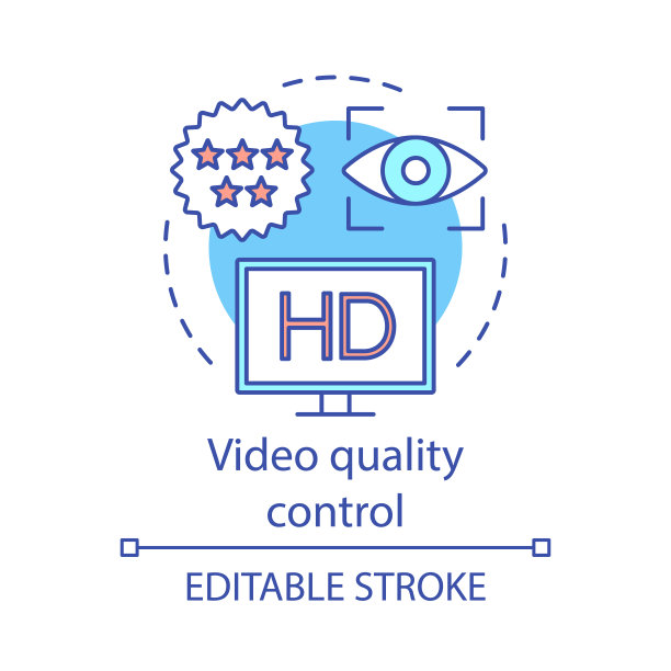 视频质量控制概念图标图片下载