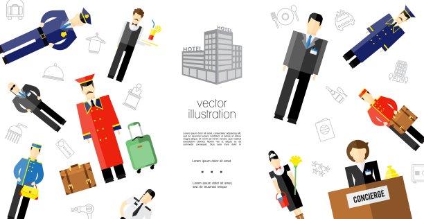 公寓酒店员工模板图片下载