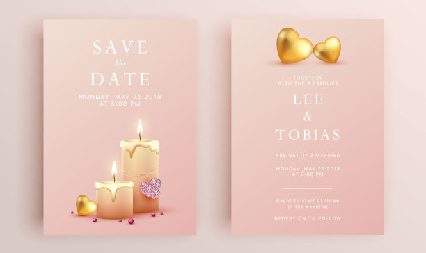 美丽的一套婚礼卡片模板。黄金几何多面体收藏，艺术装饰风格的婚礼请柬，豪华模板，装饰图案。图片下载