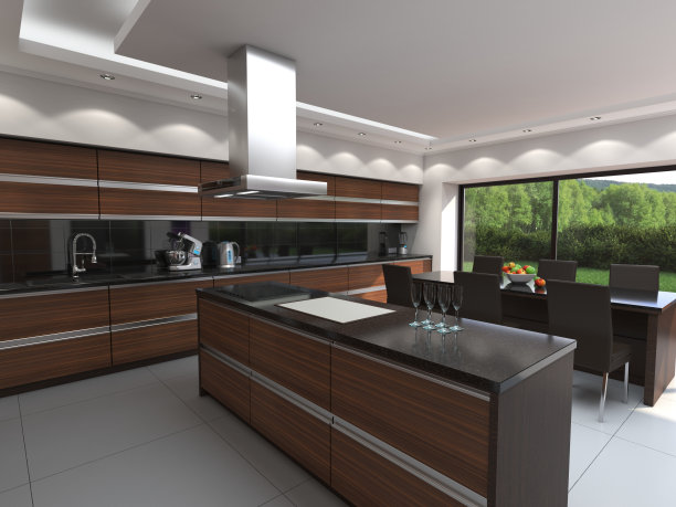 3D渲染现代厨房图片下载