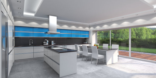 3D渲染现代厨房图片下载