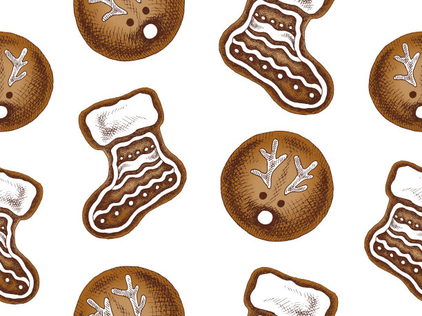 手绘彩色图案素描插图图片下载