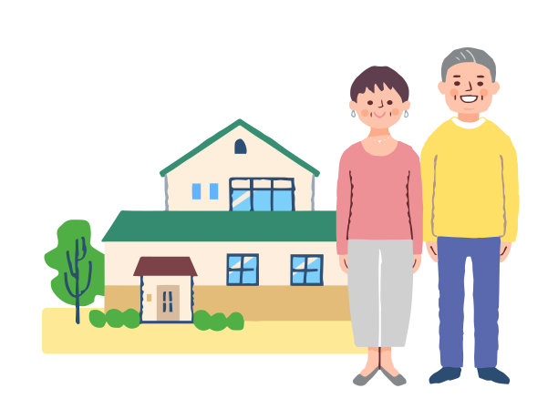 老两口在家门口图片下载