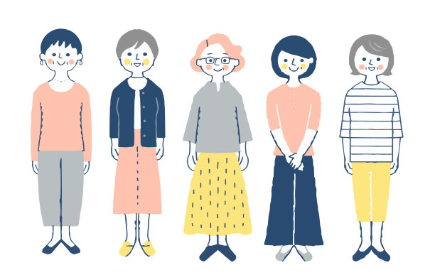 5位资深女士站在前面图片下载