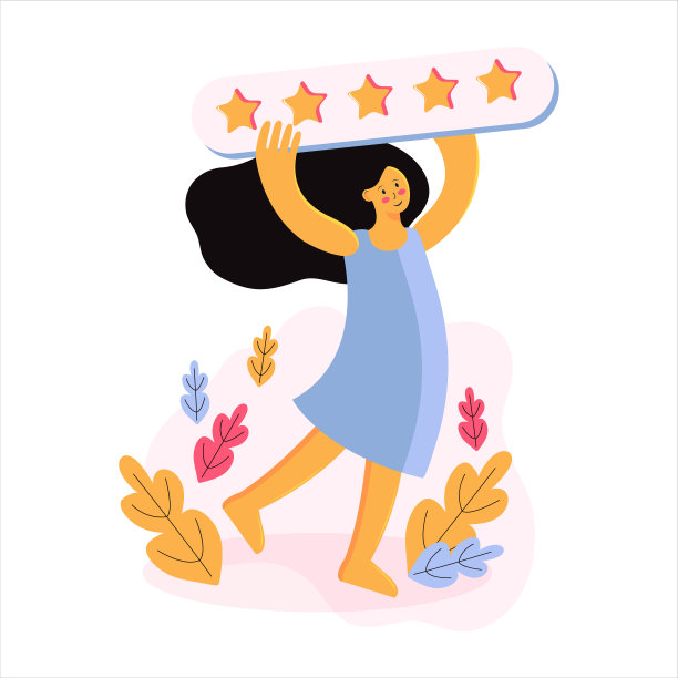 客户反馈，客户评审。社交媒体网络，在线服务评估。等级评定量表，高级，高级的概念。用户的卡通人物。向量创作插图。图片下载